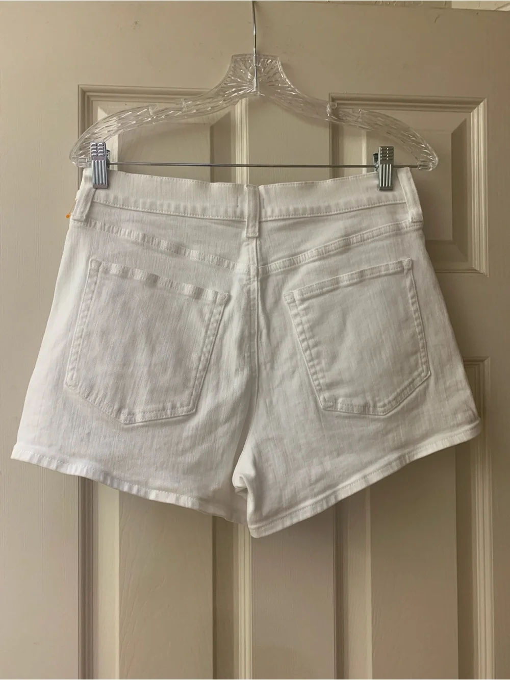 J. Crew White High-Rise Denim Shorts